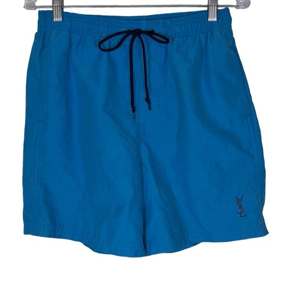 YSL Yves Saint Laurent Pour Homme Blue Swim ShortsSize: S
